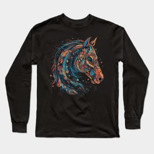 Unleash Your Inner Strength with Our Vibrant Zodiac Horse T-Shirt Design Long Sleeve T-Shirt